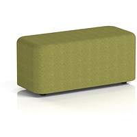 Harlestone Small Rectangular Stool, In Rivet Fabric, Olive Body And Top