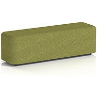 Harlestone Large Rectangular Stool, In Rivet Fabric, Olive Body And Top