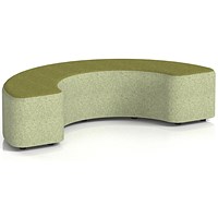 Harlestone 180 Degree Stool, In Rivet Fabric, Burnish Body Olive Top