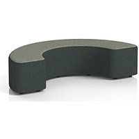 Harlestone 180 Degree Stool, In Rivet Fabric, Charcoal Body Vitreous Top