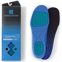 Shoes For Crews Comfort Insoles with Gel Pads, Blue, Size 5