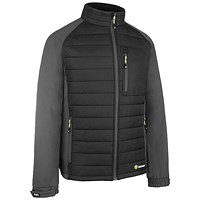 Flex Workwear Padded Jacket, Black & Grey, 4XL