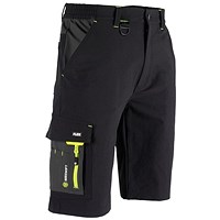 Flex Workwear Shorts, Black & Grey, 28
