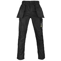 Beeswift Stretch Workwear Burgos Trousers, Black, 30T