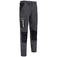 Flex Workwear Two-Tone Trousers, Grey & Black 34S