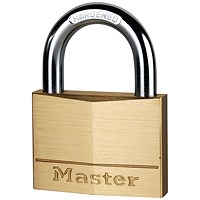 Master Lock 60mm Brass Padlock with 2 Keys