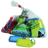 Kevron Plastic Clicktag Key Tag, Large, Assorted, Pack of 25