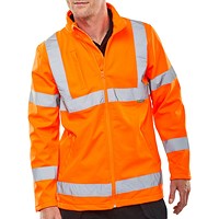 Beeswift Soft Shell Hi-Viz En20471 Jacket, Orange, Medium