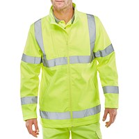 Beeswift Soft Shell Lightweight Hi Viz Jacket, Saturn Yellow, 2XL