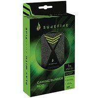 SureFire Bunker Gaming HDD 2.5in USB 3.2 Gen1 1TB Black 25 Games 53681