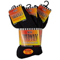 Beeswift Thermal Winter Socks, Black, Size 6-11, Pack of 3