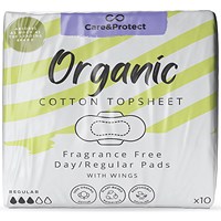 Care and Protect 100% Organic Cotton Day Pads, Pack of 80