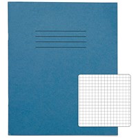 Rhino Exercise Book, 48 Pages, 5mm Squares, 200x165mm, Light Blue, Pack of 100