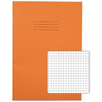 Rhino Exercise Book, 80 Pages, 5mm Squares, A4, Orange, Pack of 50