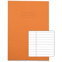 Rhino Exercise Book, 80 Pages, Ruled with Margin, A4, Orange, Pack of 50