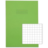 Rhino Exercise Book, 64 Pages, 10mm Squares, A4, Light Green, Pack of 50