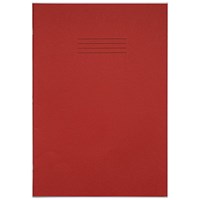 Rhino Exercise Book, 48 Pages, Plain, A4+, Red, Pack of 50