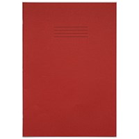 Rhino Exercise Book, 80 Pages, Ruled with Margin, A4+, Red, Pack of 50