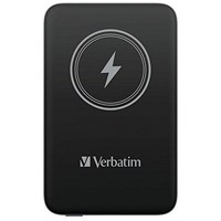 Verbatim Charge n Go Magnetic Wireless Charging Power Bank, 10000mAh, Black