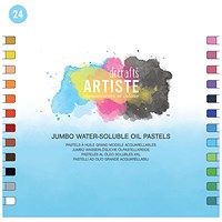 Artiste Water Soluble Oil Pastels, Assorted Colours, Pack of 24