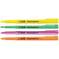 Highlighter Pens Assorted (Pack of 4) Highlighter Pens Assorted (Pack of 4)