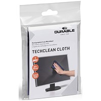 Durable Techclean Premium Microfibre Cleaning Cloth, Glasses & Screens, Blue