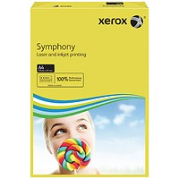 Xerox A4 Symphony Coloured Paper, Deep Yellow, 80gsm, Ream (500 Sheets) Xerox A4 Symphony Coloured Paper, Deep Yellow, 80gsm, Ream (500 Sheets)