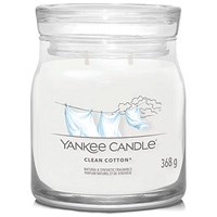 Yankee Candle Signature Medium Jar, 368g, Clean Cotton, Pack of 4