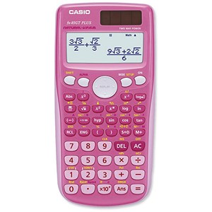 Casio Calculator Pink Scientific Solar and Battery TwinLine Textbook ...