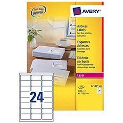 Avery Addressing Labels Laser 24 per Sheet White - - Buy 1 Get 1 Free