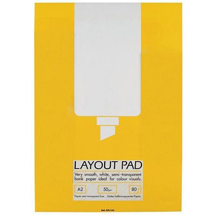 Layout Pad / A2 / Acid Free / 50gsm / 80 Sheets