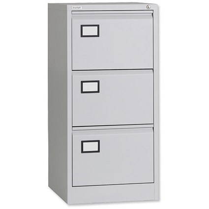 Triumph Trilogy Filing Cabinet 3 Drawer Lockable W470xD622xH1019mm Foolscap Grey Ref TR3D