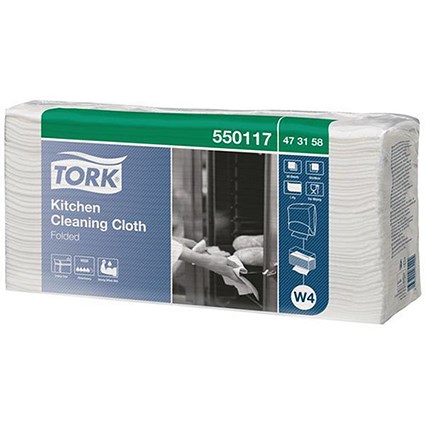 Tork Kitchen Cleaning Cloth White Ref 550117 [Pack 60]