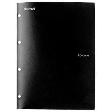 Rexel Advance Stay Put Folder and File / Polypropylene / A4 / Black