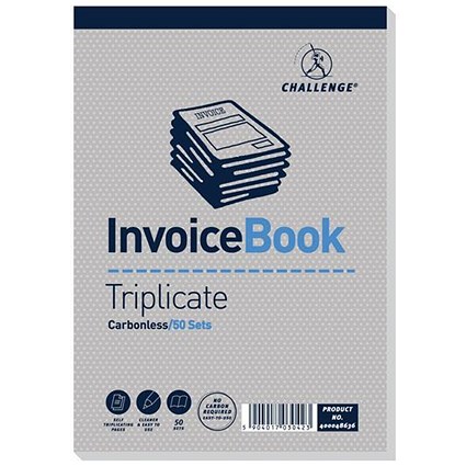 Challenge Headbound Carbonless Invoice Triplicate Book - Pack of 5