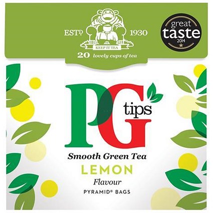 PG Tips Green Tea with Lemon - 4 Packs of 20 Bags