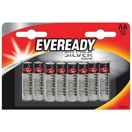 Eveready Silver Alkaline Batteries / AA/E91 / Pack of 12