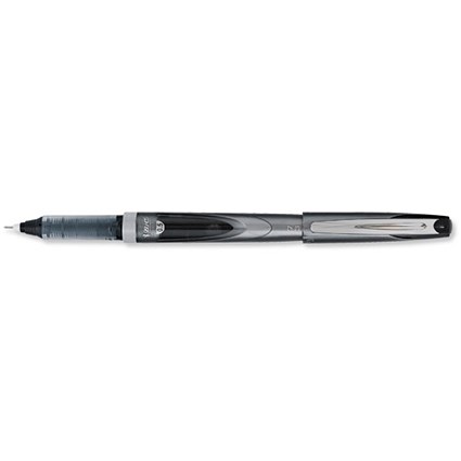 Bic 730 Rollerball Pen Liquid Ink with Clip Needlepoint 0.5mm Tip 0.25mm Line Black [Pack 12]