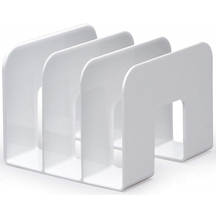 Durable Trend Magazine Stand Desk File Holder Document Book Organiser, White