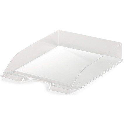 Durable Clear Stackable Letter Tray Document Organiser Paper File, A4+, Clear