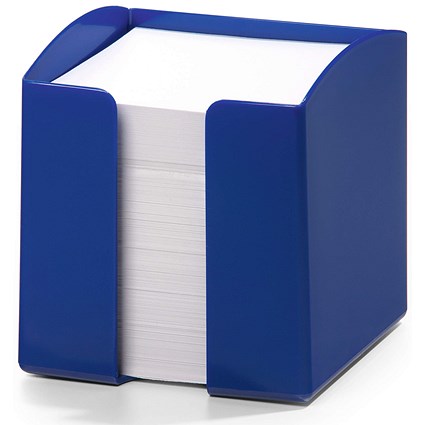 Durable Trend Note Box Cube and 800 Sheet Memo Pad, Blue