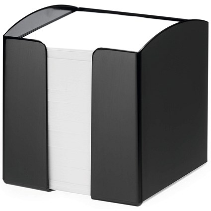 Durable Trend Note Box Cube and 800 Sheet Memo Pad, Black