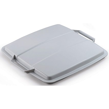 Durable Durabin Square Recycling Bin Lid, Food & Freezer Safe, 90 Litre, Grey