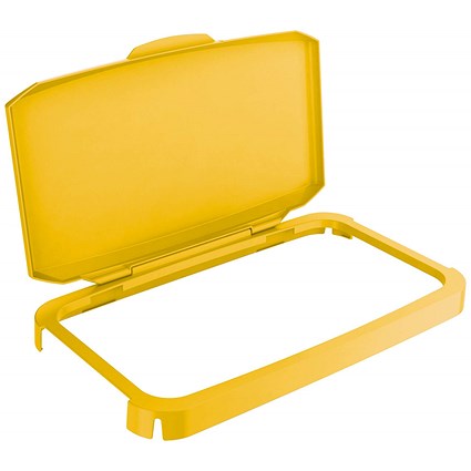 Durable Durabin Hinged Bin Lid, Strong and Food & Freezer Safe, 60 Litre, Yellow