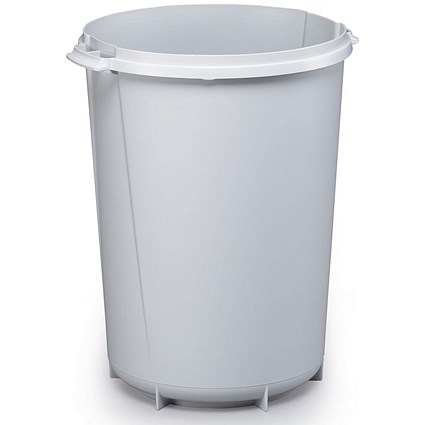 Durable Durabin Food & Freezer Safe Round Bin Base, Strong & Easy Grip Handles, 40 Litre, Grey