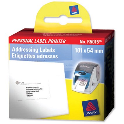 Avery Label Printer Roll Addressing Labels 101x54mm Ref R5015 [Roll of 220]