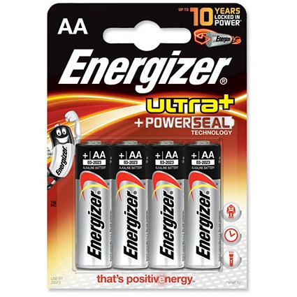 Energizer UltraPlus Battery Alkaline LR06 1.5V AA [Pack 4]