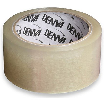 Denva PP Tape 48mm x 66m Clear (Pack 6) - 4866PPDC