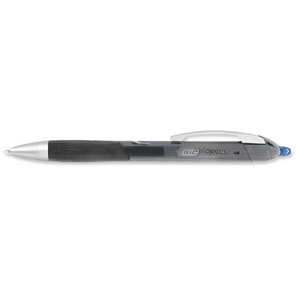 Bic 537RT Gel Rollerball Pen Retractable 0.7mm Tip 0.5mm Line Blue [Pack 12]