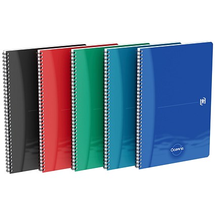 Oxford Oceanis Twin Wire Notebook, A4, Ruled, Assorted, Pack of 5